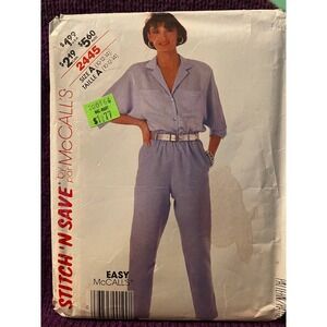 McCalls 2445 top pants sewing pattern sz 10 12 14